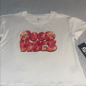 Ideology White 'Good Vibes' Graphic T-Shirt